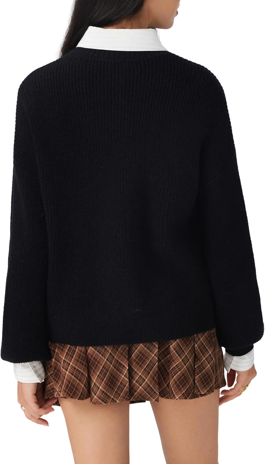 CIDER Womens Button Down Long Sleeve Crew Neck Cardigan Sweater Knitwear Casual Soft - Image 5