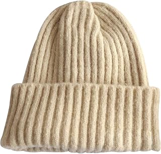 Gorro de punto de color dorado liso simple plegable para bebé, unisex