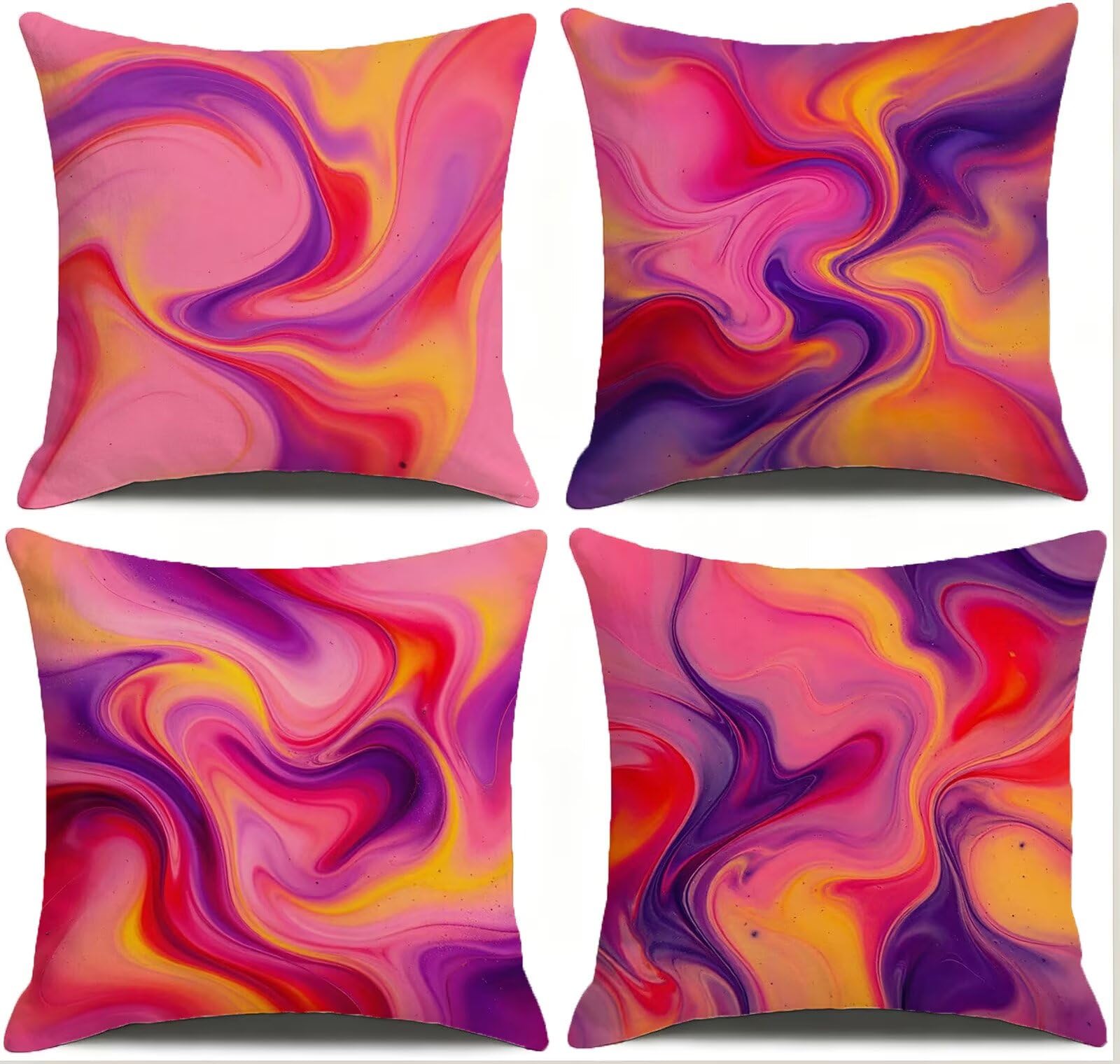 Rosa Federe Cuscini Divano 60x60cm, Cuscini da Esterno Set de 4, Cod-134 | Lin Copricuscini Decorativi Letto Arredo, per Letto, Soggiorno, Giardino, Esterno, Casa Decorazione Set di 4 Naturale