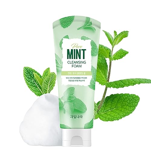 GASHINA STORY Espuma limpiadora de poros de menta (renovación), refresca la piel propensa al acné, 4.58 oz Kwailnara