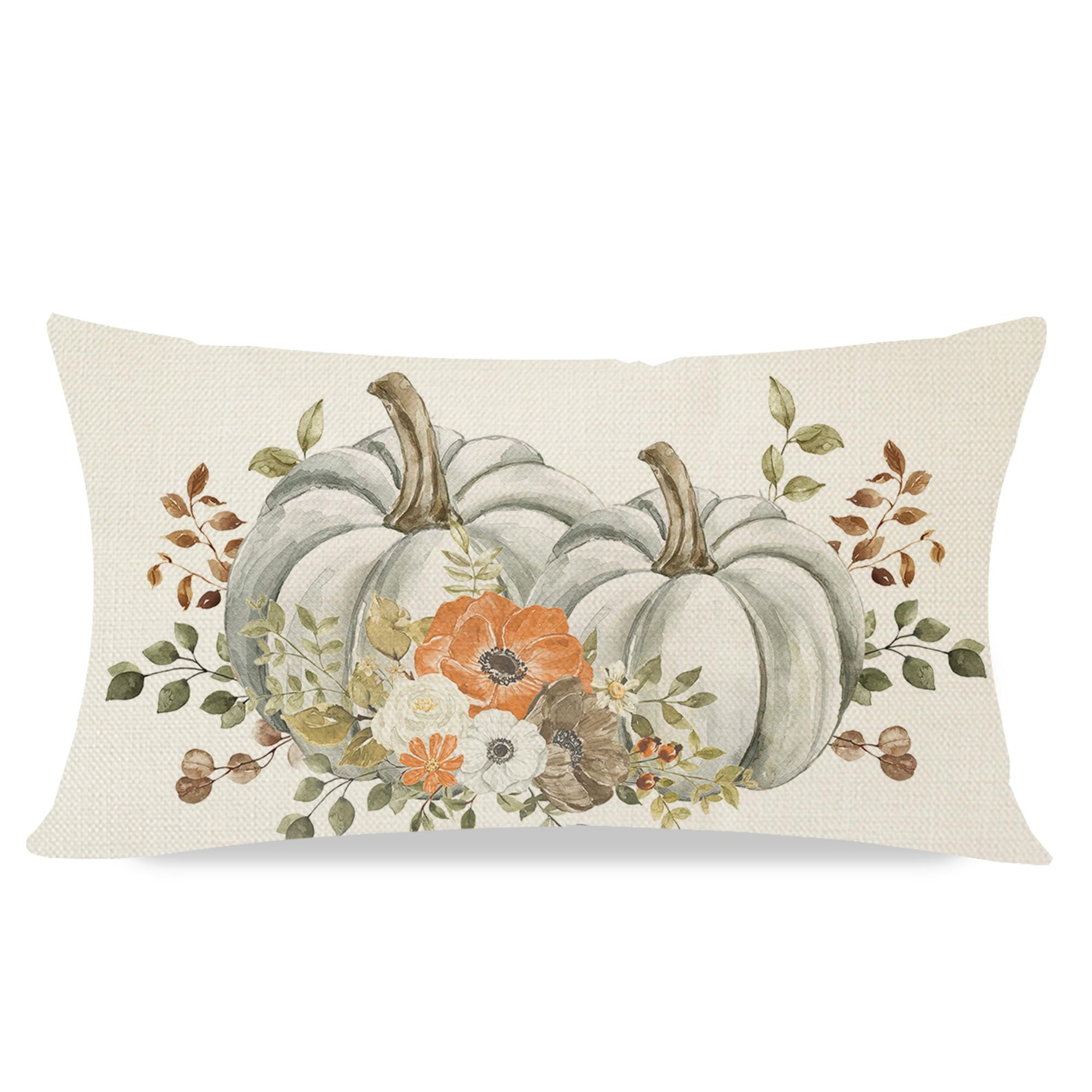 TAJWE Juego De 2 Fundas De Almohada De Calabaza De Otoño De 12 X 20 Pulgadas