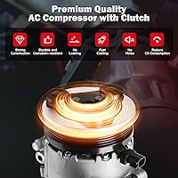 Vista 4 de cciyu Compresor de aire acondicionado compatible para Ford Focus 2.0L 2012-2014 AC Compresor para coche