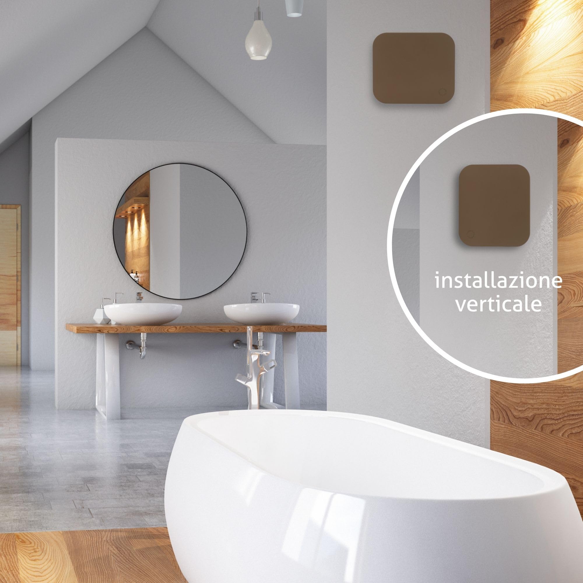 Turbionaire Trend 100 SDCC Aspiratore Bagno 100 mm, Parete/Soffitto, Dark Coffee Cream Opaco, Aspirazione perimetrale, Valvola di Non Ritorno, Installazione flessibile, Garanzia 3 Anni