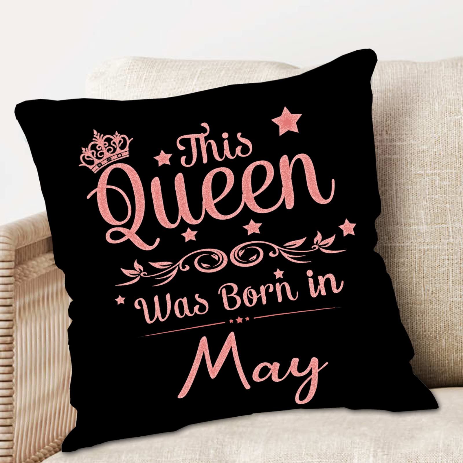 ME & YOU Birthday Gift for Girlfriend/Wife/Sister/Friend | May Birthday Gift| This Queen is Born in May Quote Birthday Gifts | Birthday Gift for Girls & Women (Microfiber Filler - 12x12 Inch) (B0B1F1TVY8) Amazon Price History, Amazon Price Tracker