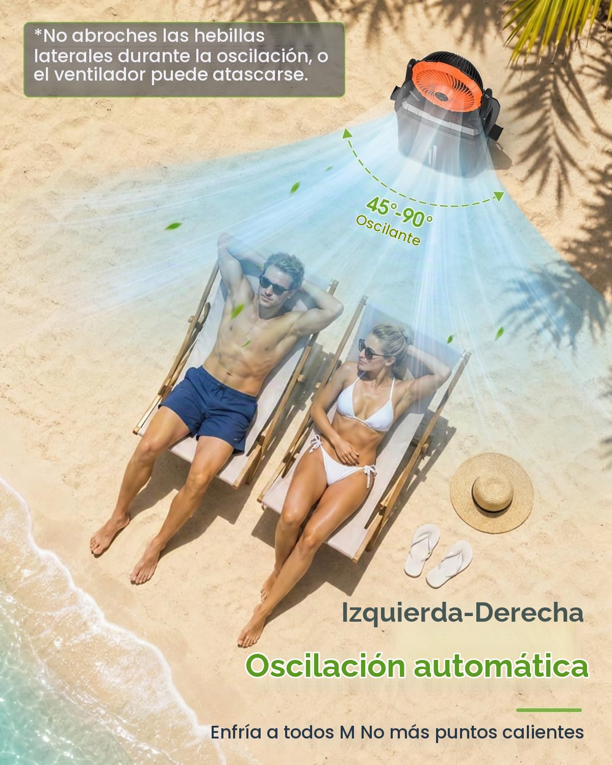 Ausic Ventilador de nebulización portátil oscilante de 10 pulgadas y 9 L mejorado con luz, [máximo 55 horas] Ventilador de carrito de golf para patios exteriores, ventilador de refrigeración de agua