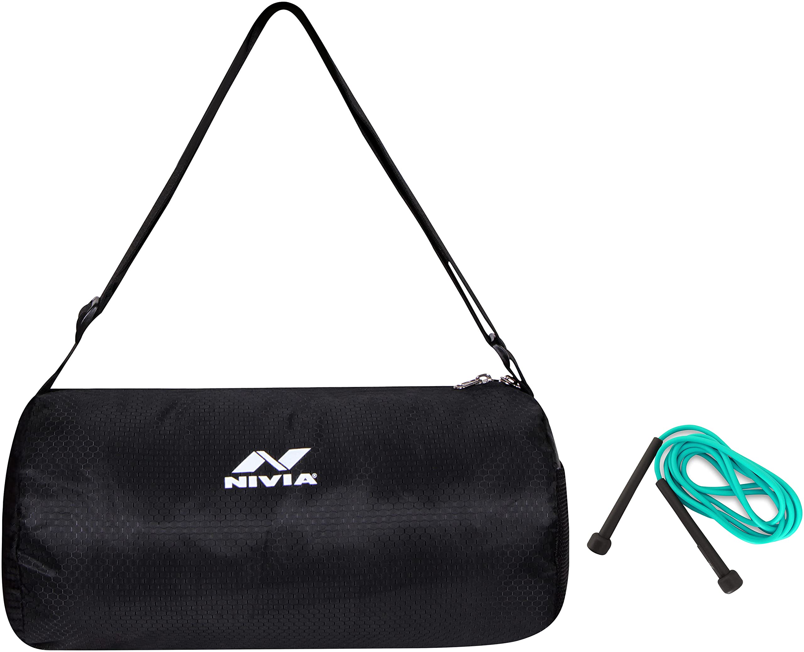 Nivia 6853 Polyester Basic Duffle Bag, Youth (Black)-image-36