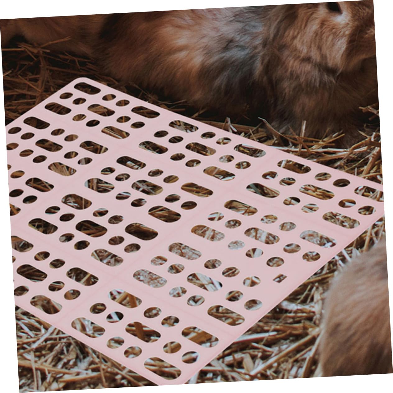 Hemobllo Tappetino di Plastica ABS per Gabbie di Coniglio e Roditori 6 Unitá, Protezione per Piedini e Fondo Versatile per Animali Domestici