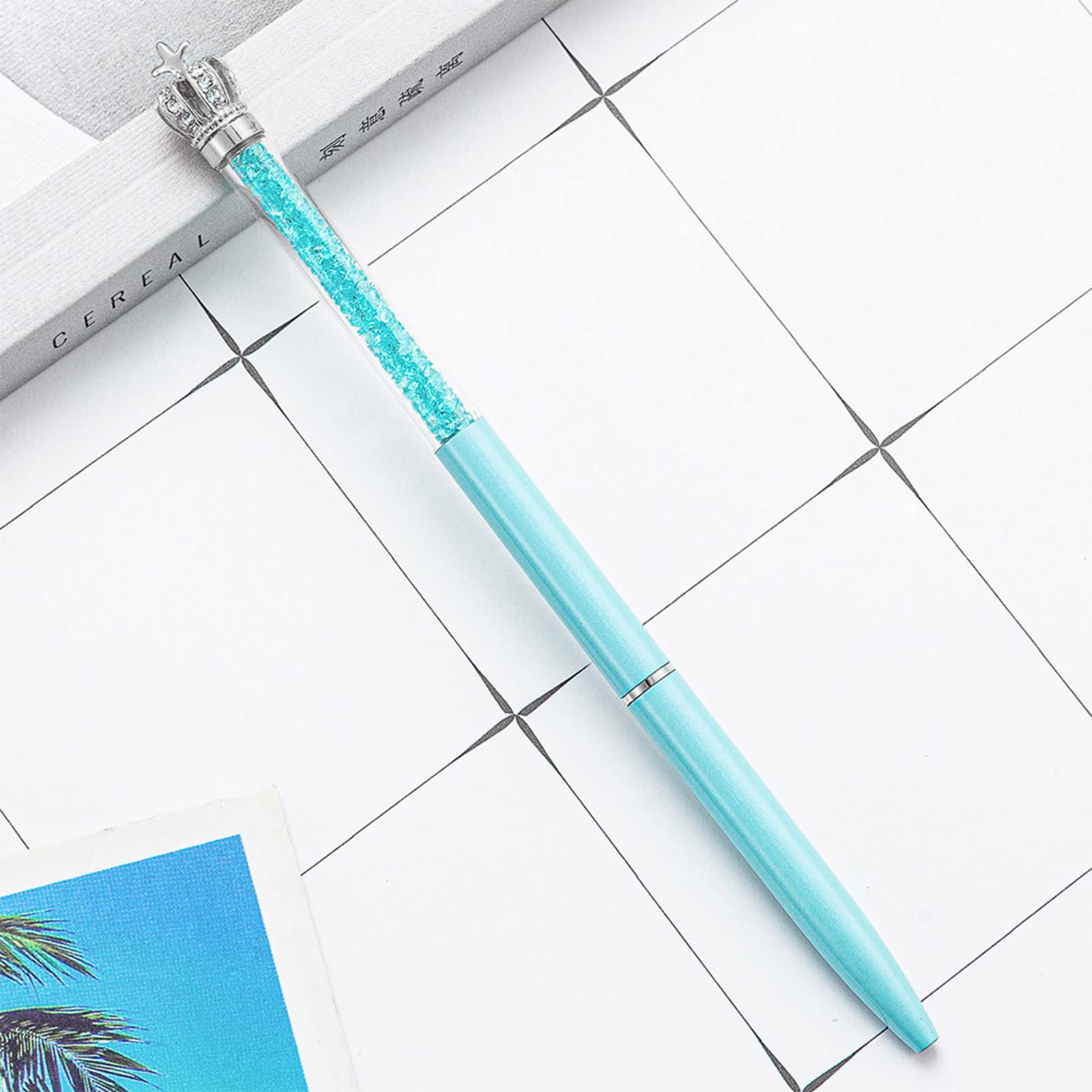 Fashion Ballpoint Pen Metal Pen Fancy Retractable Pen For Women Men School Office Black Smooth Writing Glitter Ballpoint — view 5