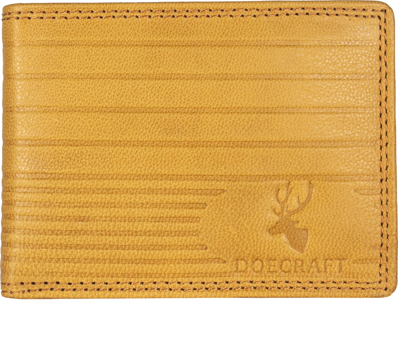 generic Men's Casual Formal Yellow Genuine RFID Protected Leather Wallet | 8 Card Slots Stylish Leather Purse for Men (D002)-picture-47
