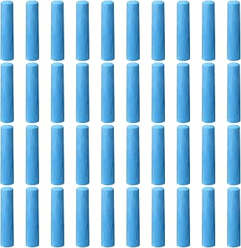 40 Pcs Sidewalk Chalks for Kids Non Toxic Jumbo Chalk for Party Gift Outdoor Art Classroom Play Painting Blue