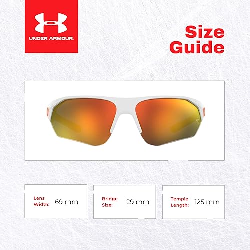 Miniatura 3 de Under Armour UA7000 Instinct 0IXN50 69MM Blanco NaranjaAzul Gradient Wrap Around Gafas de sol para jóvenes (para niñas y niños) + paquete con kit de