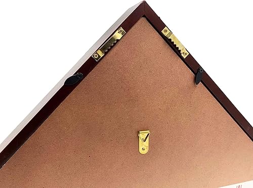 Miniatura 6 de Vitrina de bandera de veterano 5 x 9 | Soporte de exhibición de bandera de entierro, madera maciza, acabado cereza (ejército)