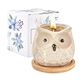 Scented Candles - Sweet Orange Candle, Birthday Gift Set for Women, Owl Gifts, Best Friend Unique Happy Birthday Bath Candle Set