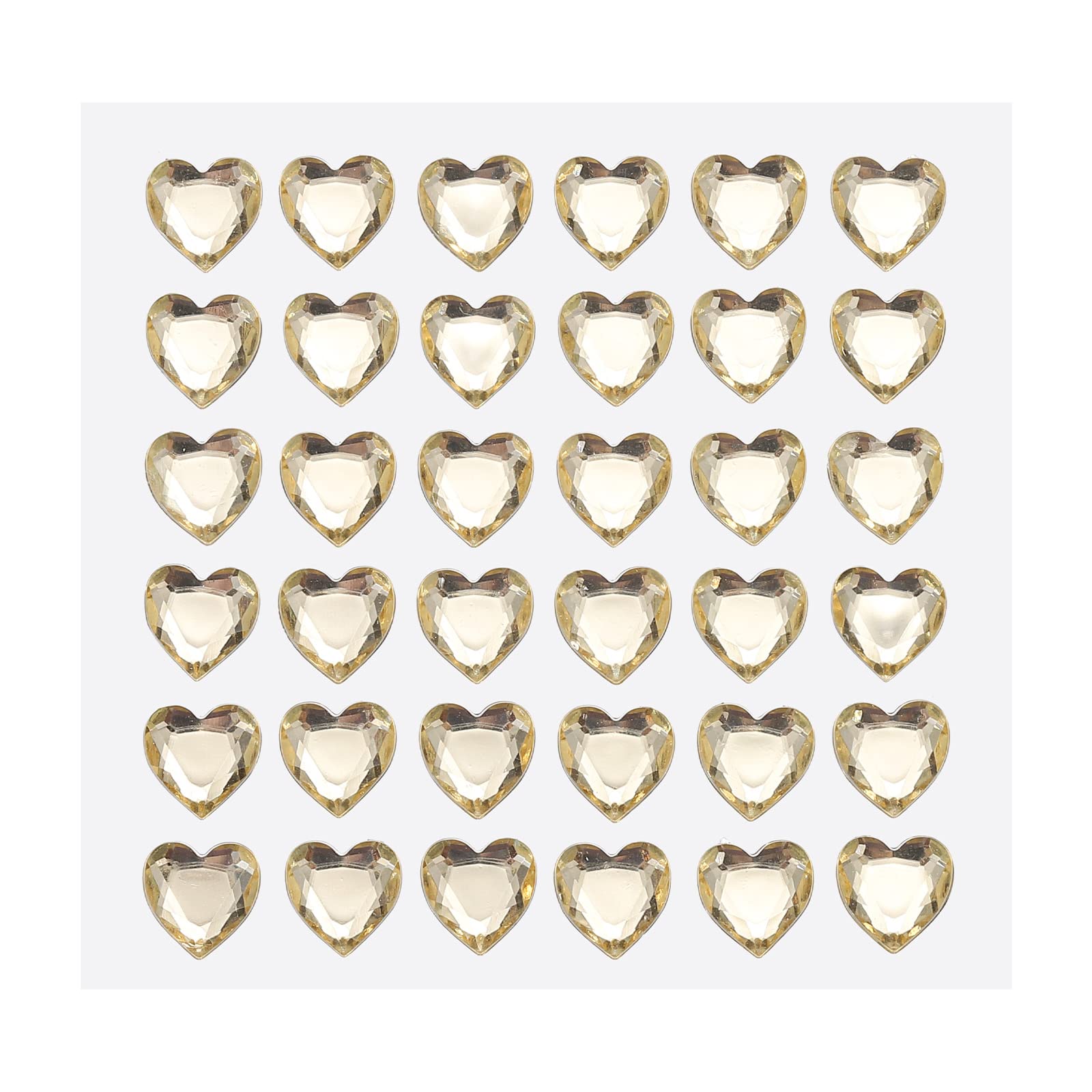 Strass cœur 10 mm autocollant marron clair haute brillance pour customisation et arts