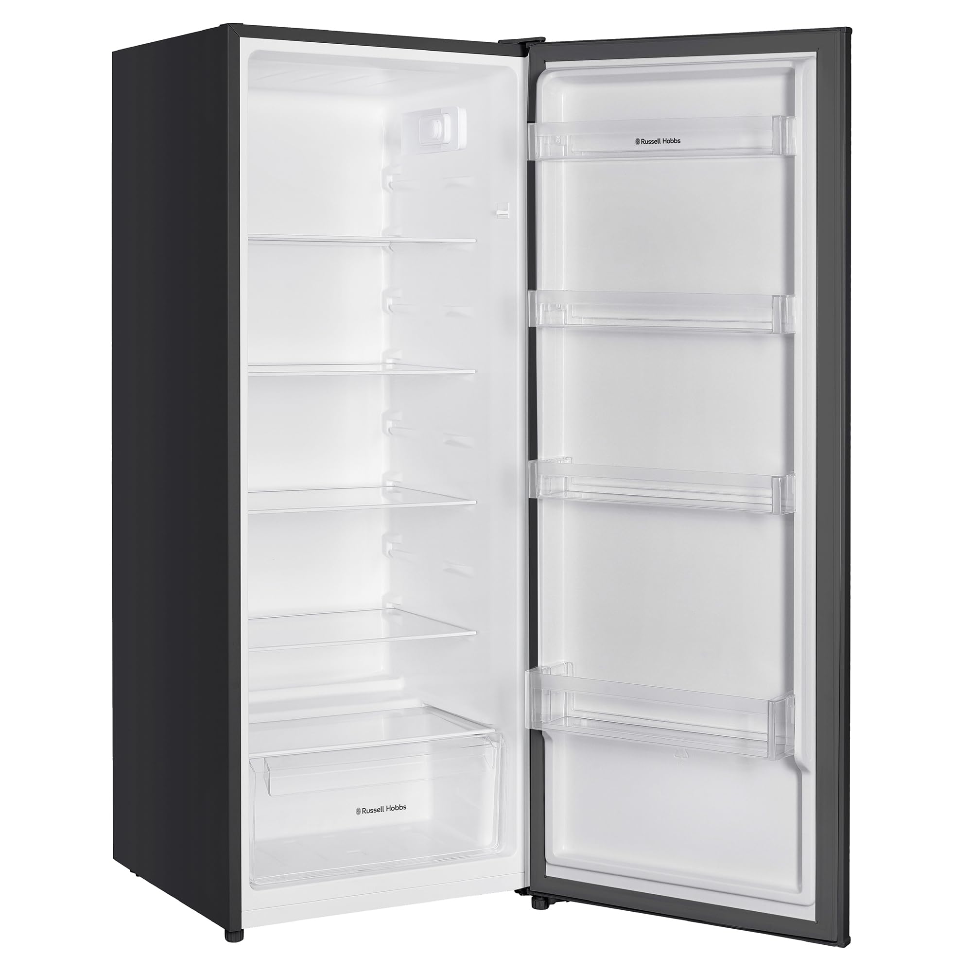 Russell Hobbs Freestanding Larder Fridge Black 242 Litre with 4 Glass Shelves, 55cm Wide & 143cm Tall, Adjustable Thermostat, 2 Year Guarantee, RH143LF552E1B — view 10