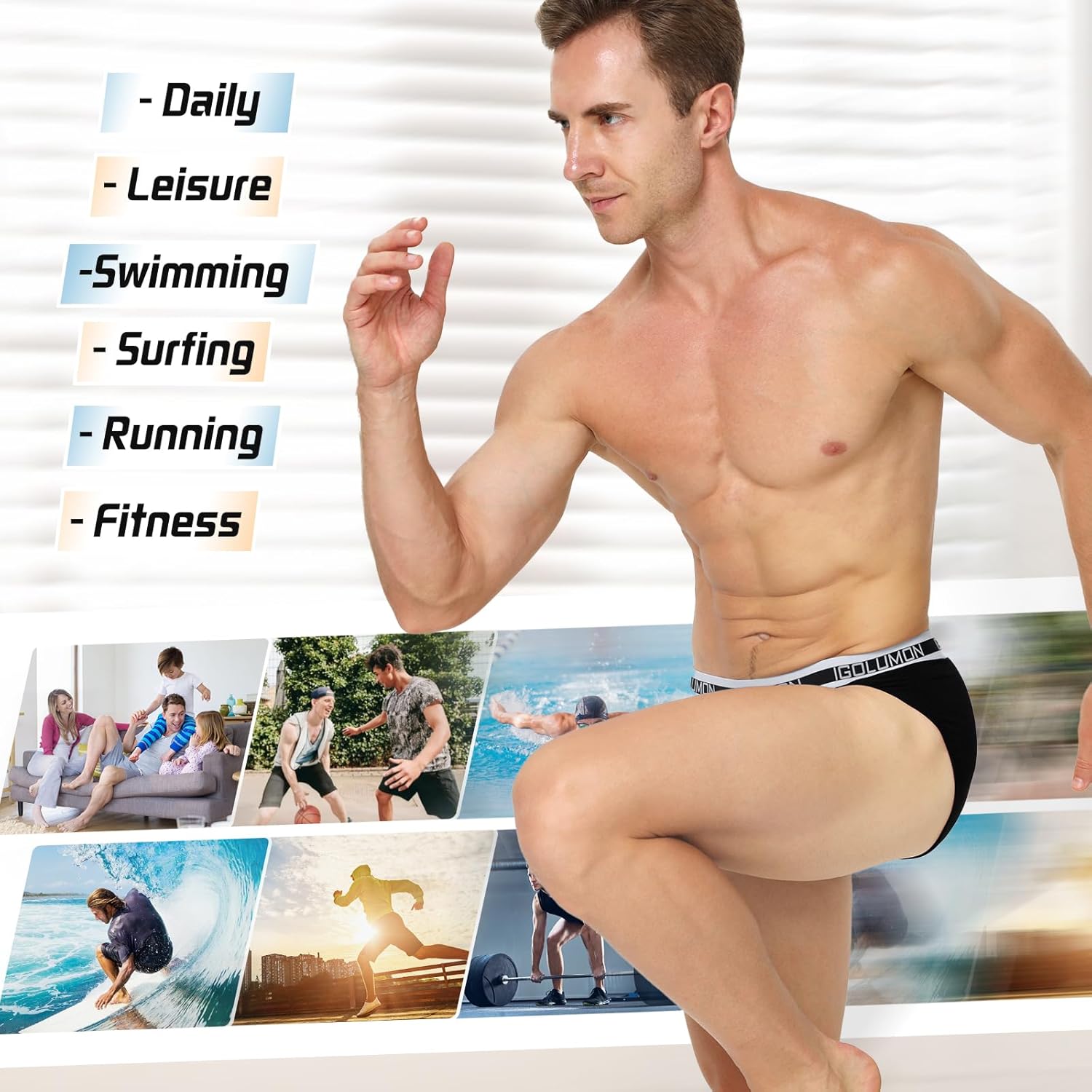 IGOLUMON Mens Underwear Briefs 7 Pack Bamboo Rayon Briefs for Men Support Pouch No Fly Tag-Free Rear Coverage Underwear - Image 7