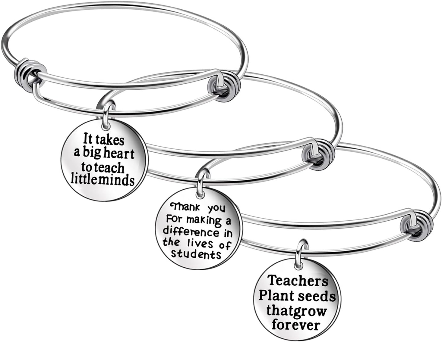 Thanksgiving Day Teacher Appreciation Gifts 3Pcs Snake Bracelet Bangle Jewelry Gift for Teacher … (1)
