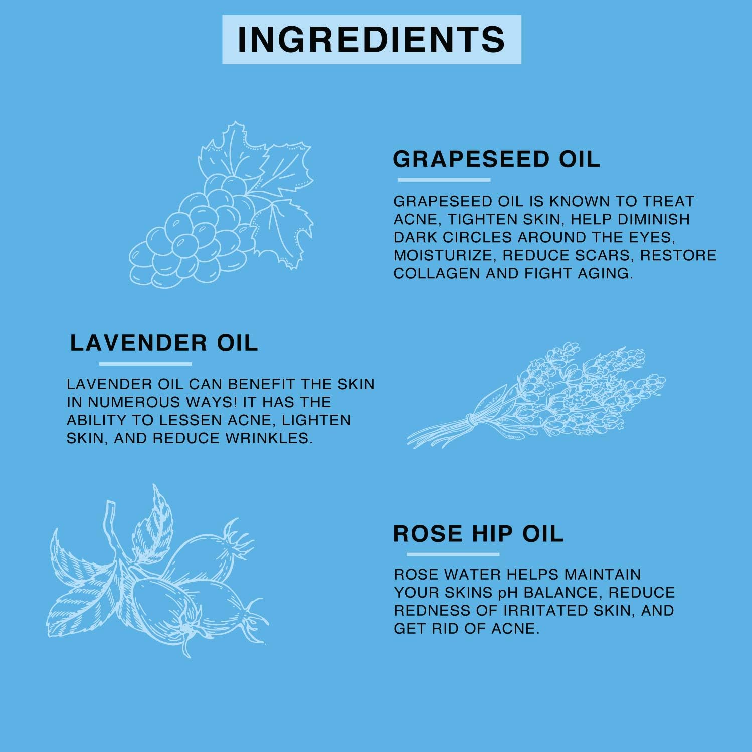 BEAUTE DE PROVENCE Soothing Facial Oil – Grapeseed, Rosehip, and Lavender Oils – Lightweight Hydrating Face Oil for All Skin Types, 2 fl oz - Image 5