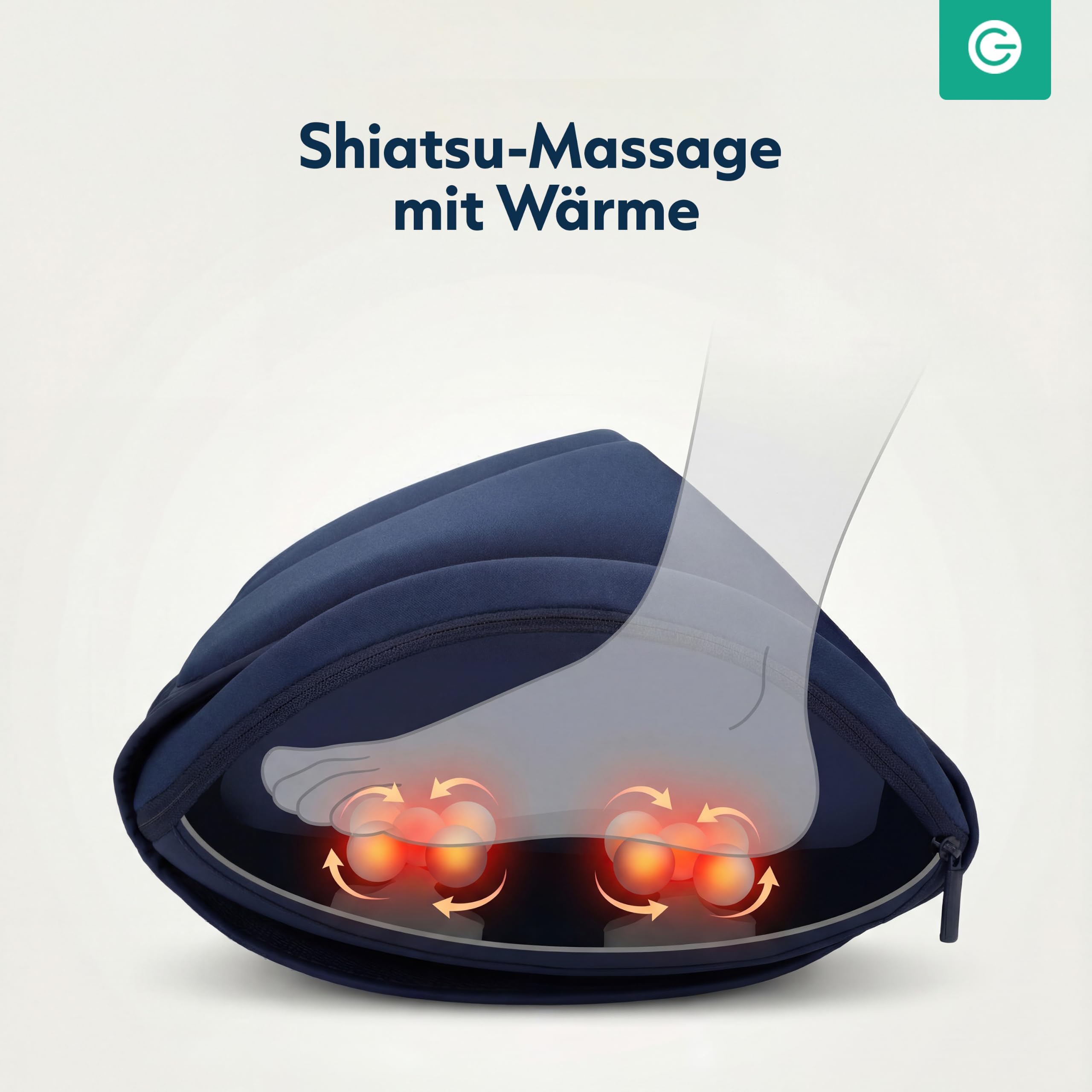 Silvergear® Massagegerät 3-in-1 | Füße, Waden & Rücken | 3 Intensitätsstufen | Wärmefunktion