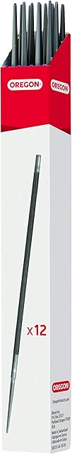 OREGON 3/16-Inch (4.8 mm) Professional Chainsaw Chain Sharpening Round Files to Sharpen.325-Inch Saw Chains, 12 Pack (70503)
