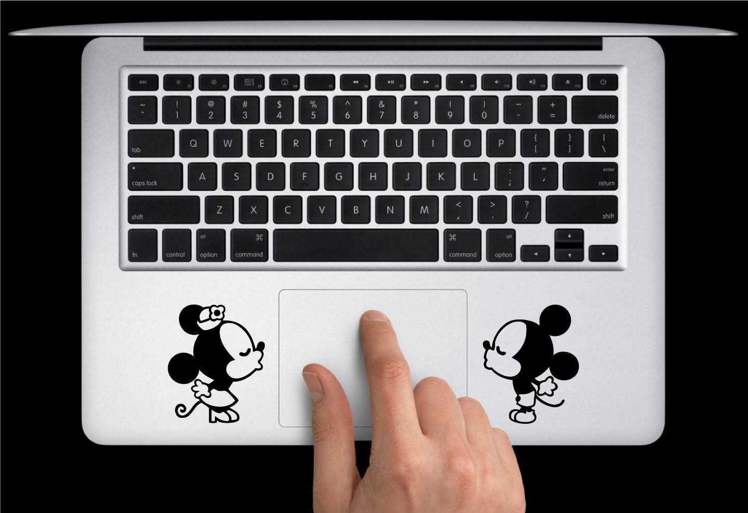 Amazon かわいい ミッキーマウス ミニー Mickey And Minnie ステッカー シール デカール For Macbook マックブック ブラック Coastline Designs ノートパソコンスキンシール 通販