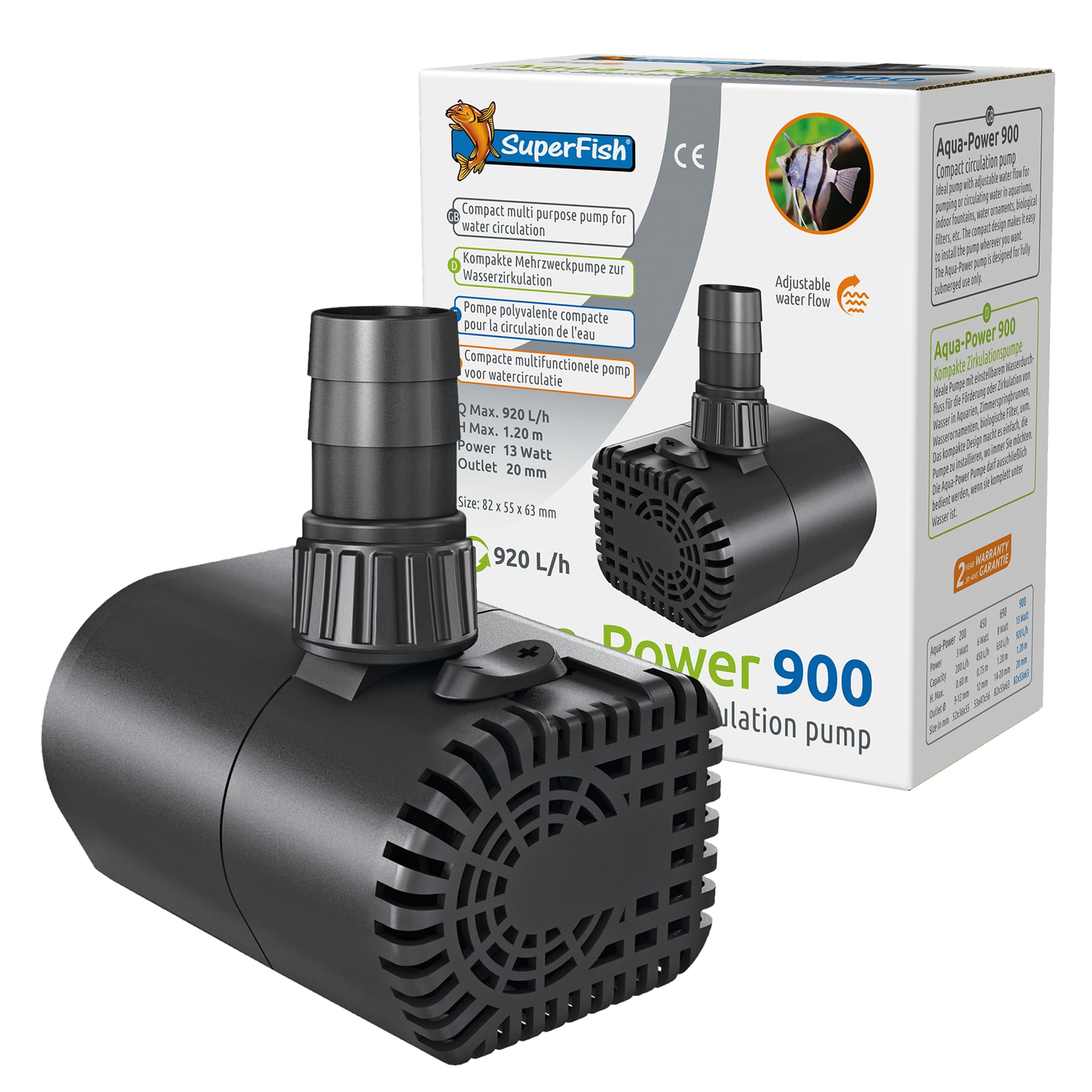 Superfish Aquapower Aquarium Water Circulation Pump 900-920 L/H