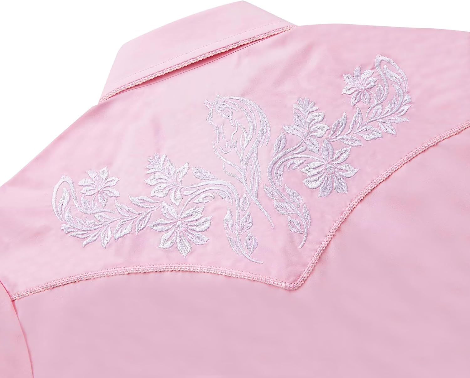 SALVAJE OESTE Women's Embroidered Western Cowgirl Slim Fit Shirt Snap Button Down Long Sleeve Shirt with Floral Embroidery - Image 3