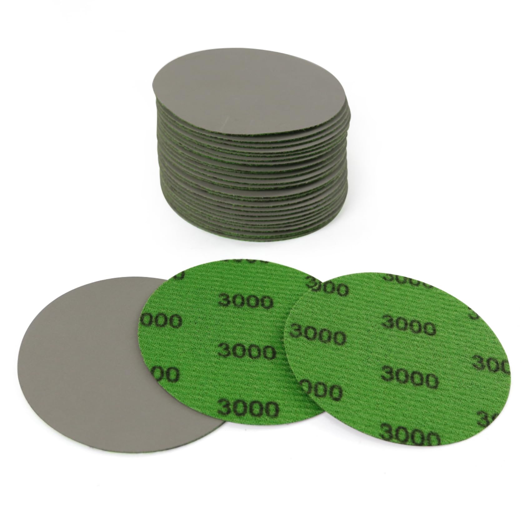 MAXMAN 30Pcs 3-Inch Sanding Discs, 3000 Grits Hook and Loop Professional Silicon Carbide Sand Paper, Wet Dry Polish for Wood, Metal, Paint, Car