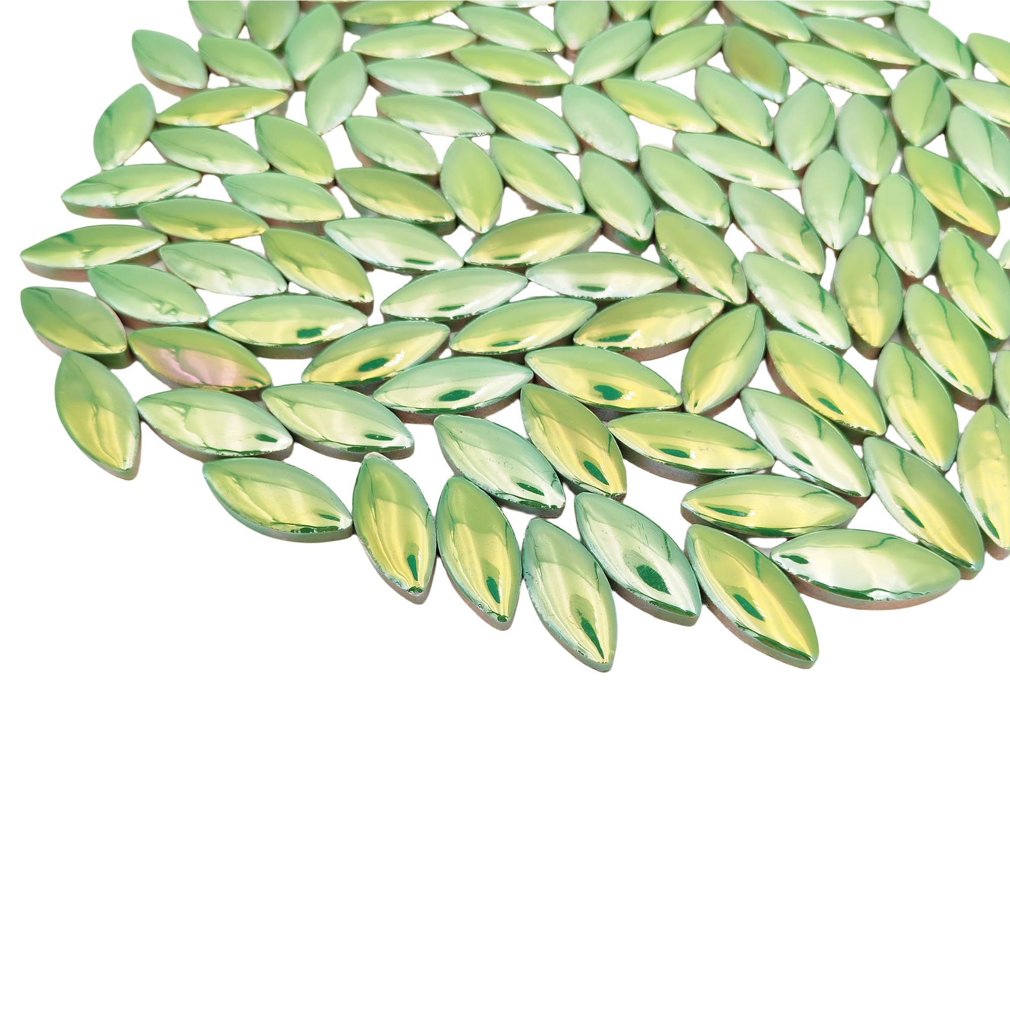 Piastrelle Mosaico A Forma Foglia Salice 33,8x14,8 Mm - Kit Fai Da Te Verde, Per Decorazioni Casa - Foto 3