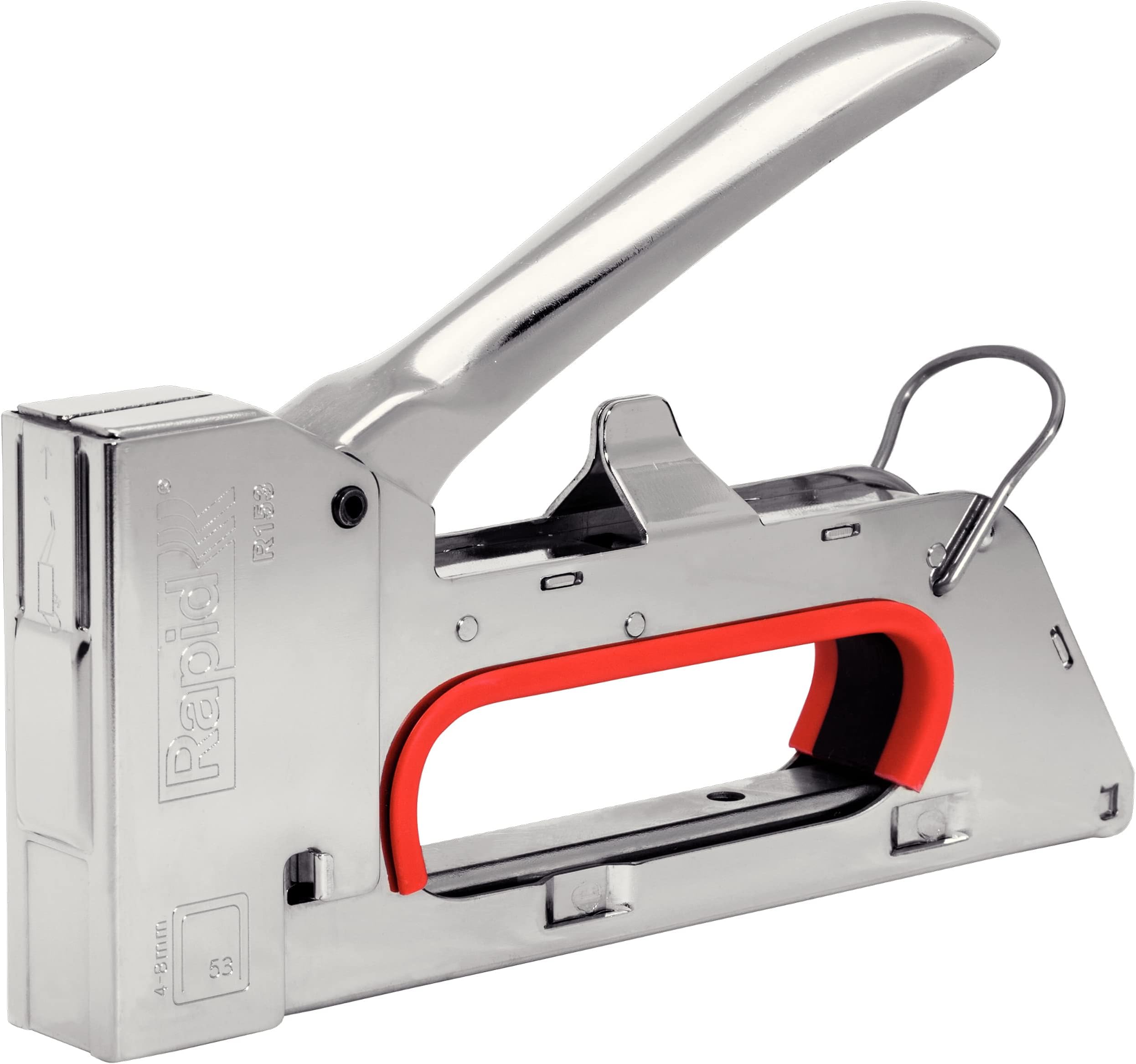 Rapid Heavy Duty Manual Staple Gun PRO R153 for No. 53 Staples, Upholstery Staple Gun with Ergonomic Handle, All-Steel Construction, and Easy Loading System, Made In Sweden (20511050), Metal