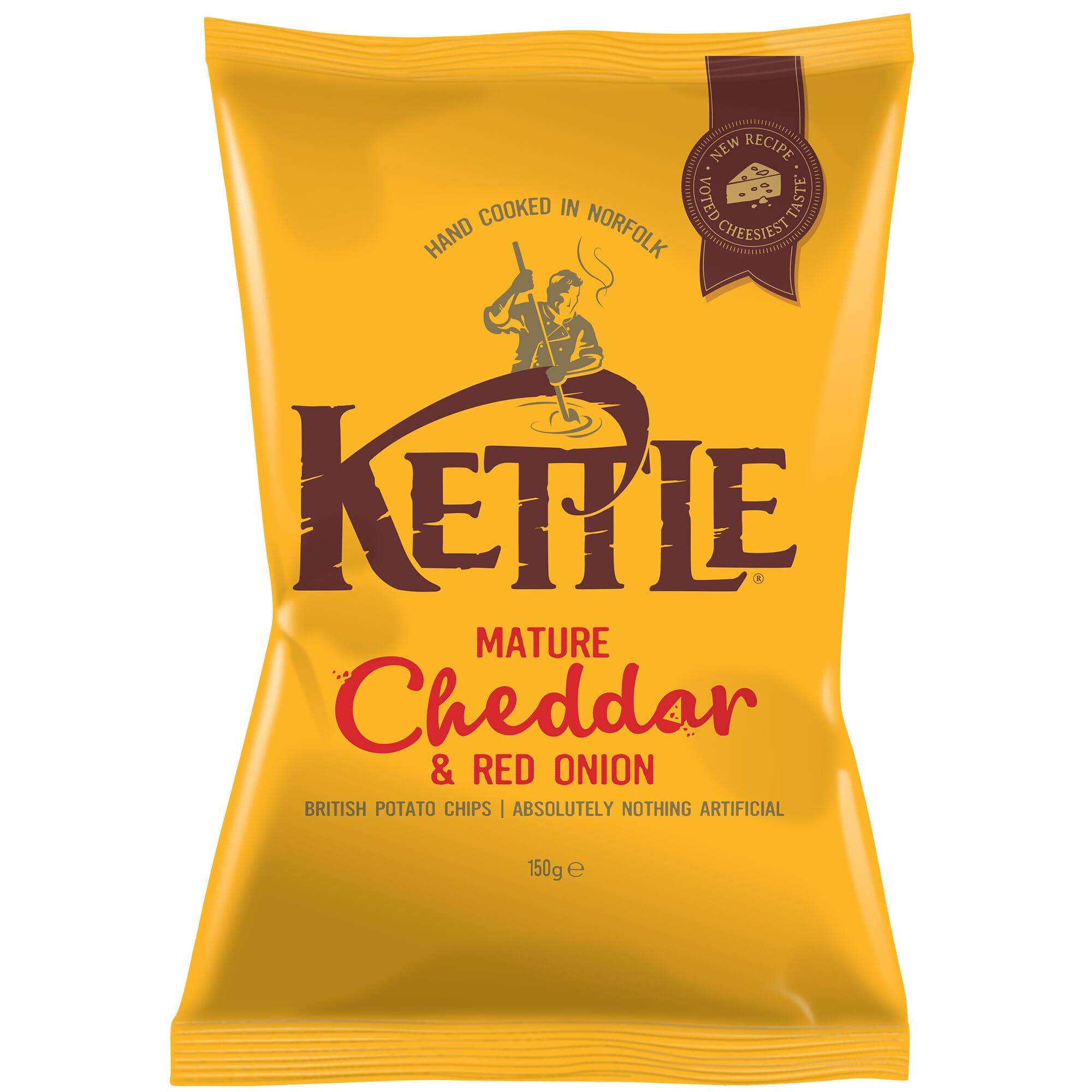 Kettle Chips Mature Cheddar and Red Onion 150g x 12