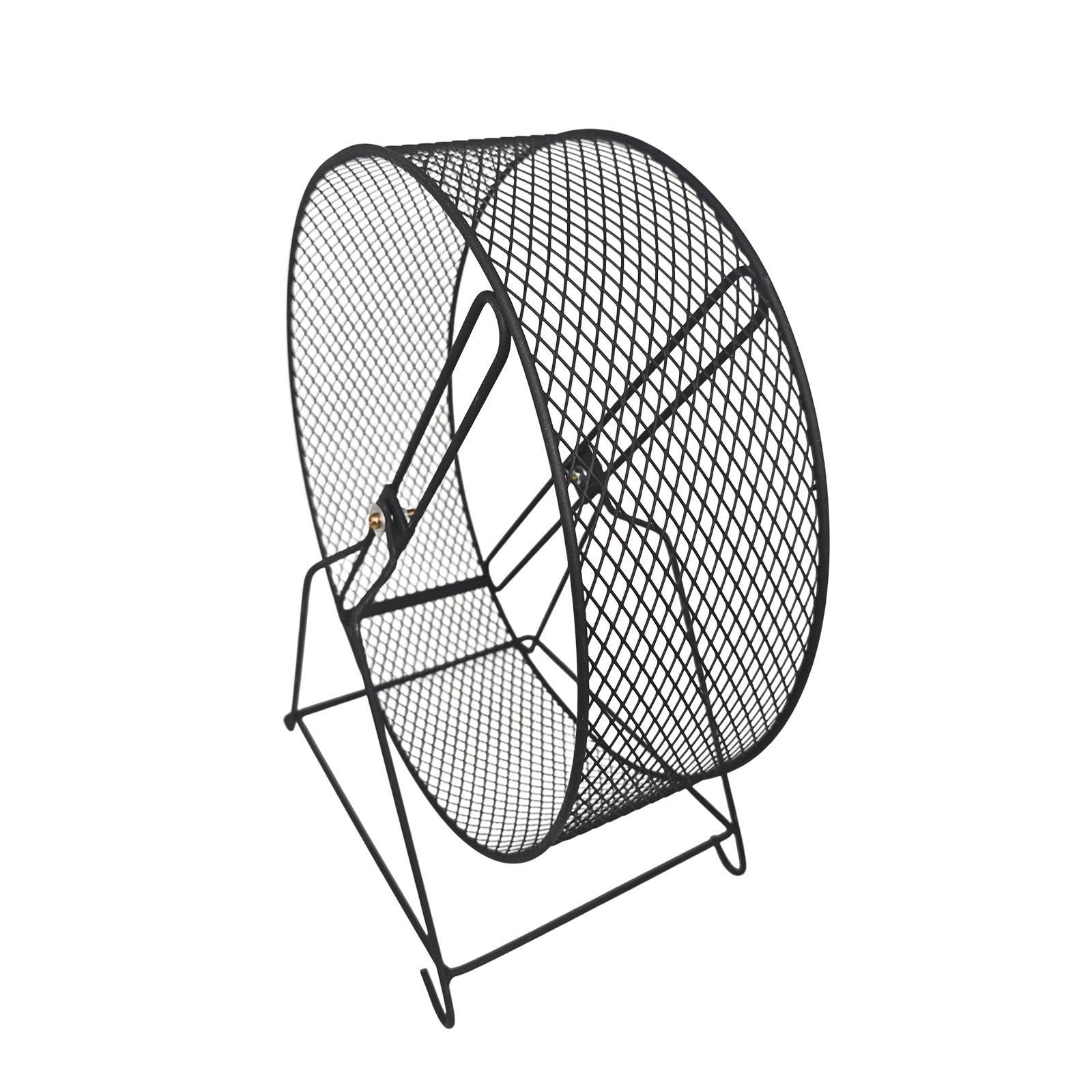 perfk Ruota per Esercizi da Corsa per criceti in Ferro Ruota da Jogging silenziosa per porcellini d'India per ratti gerbilli con Accessori per, 32x19x36,5 cm