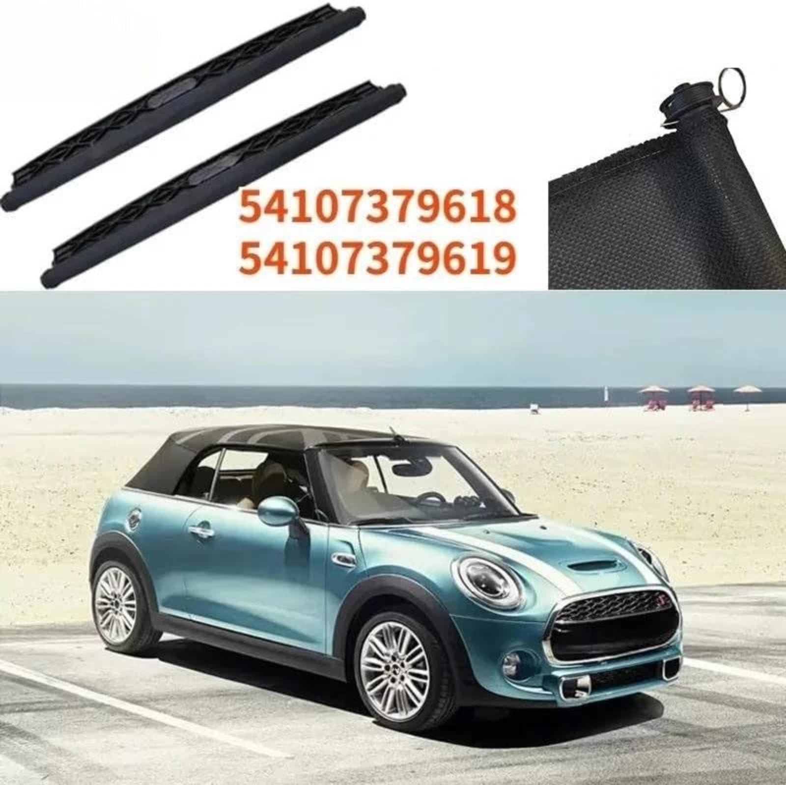 Osłona przeciwsłoneczna szyby bocznej 54107379618 54107379619, dla Bmw, dla Mini Podwozie F-Class F50 F55 F56 Zasłona świetlika Zasłona szyberdachu Panel zacieniający szyberdach samochodu