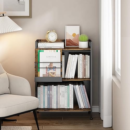 Miniatura 8 de GILLAS Estantería grande de 3 niveles con armario de almacenamiento, organizador de almacenamiento industrial de metal con puerta corredera, estante