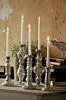 Vista 1 de Kalalou Portavelas cónico de cristal, tamaño único, plateado