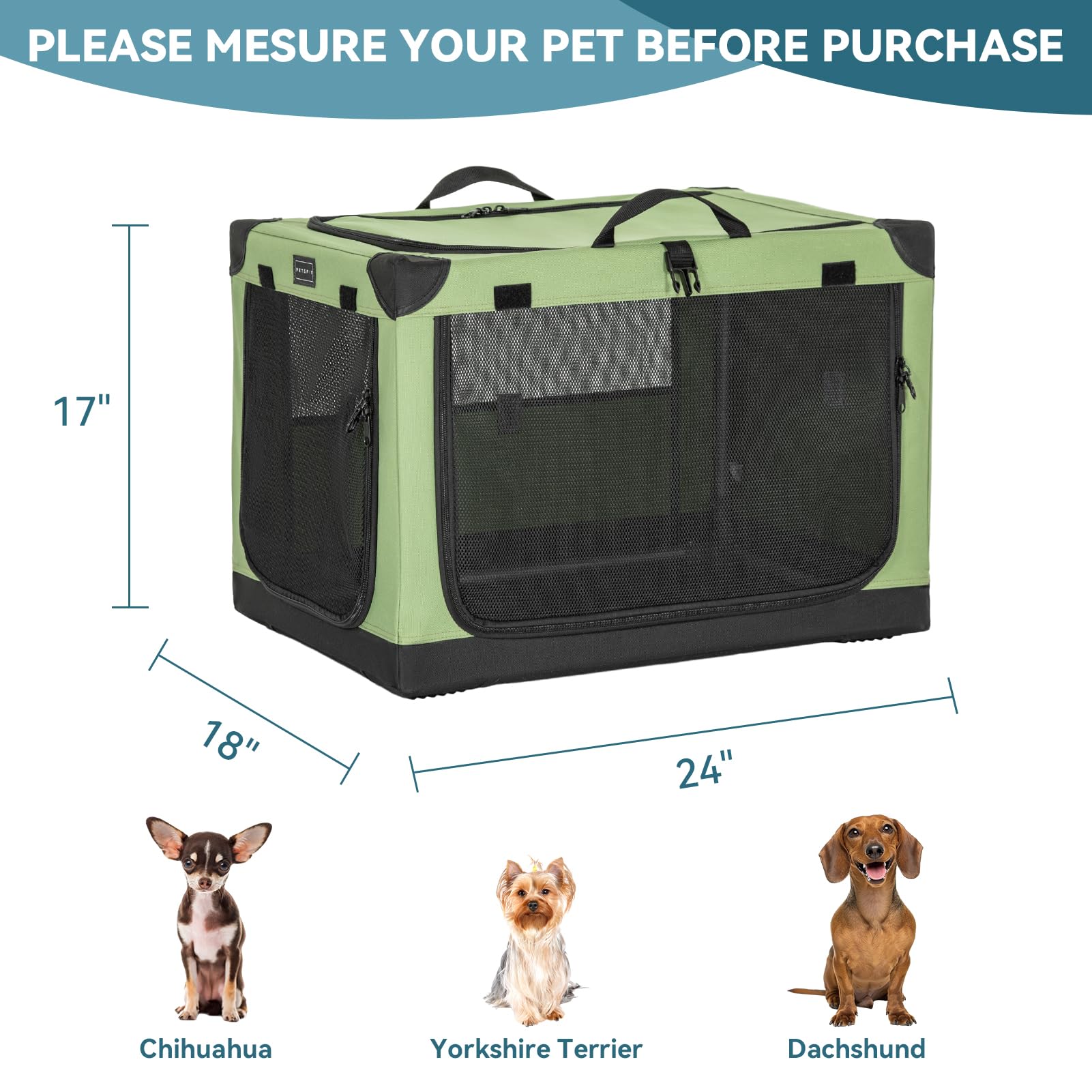 Illustration of Dog Crates Soft Sided Chew Resistant Liner Option