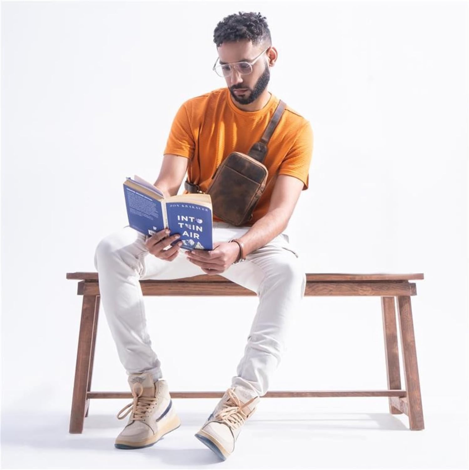 Handmade World Genuine Leather Small Sling Bag 'The Slingy' Crossbody Fanny Chest Bag For Explore Travel Adventure - Image 5