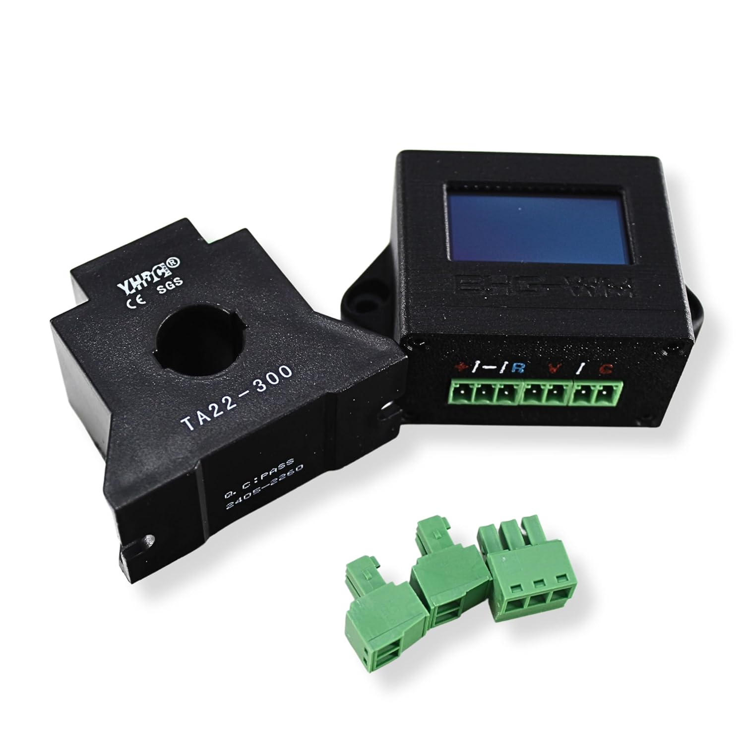 Electric Circuit Testing Device - Wattmeter BHG-WM, Measure Wattage, Voltage, Current, PF up to 20,000+ Watts, 0-150 A Rms, 15-100 Hz, 1.3 OLED Display