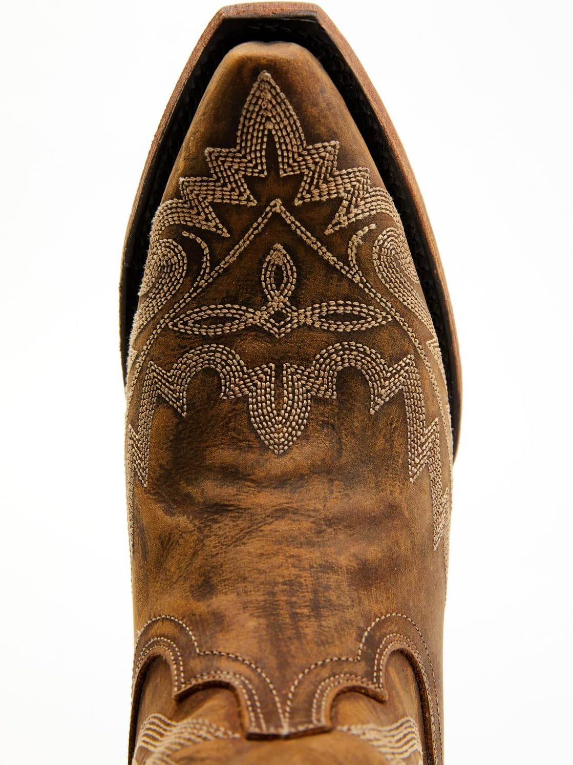 Lane Womens Lexington Embroidered Snip Toe Bootie Casual Boots Ankle Low Heel 1-2" - Brown