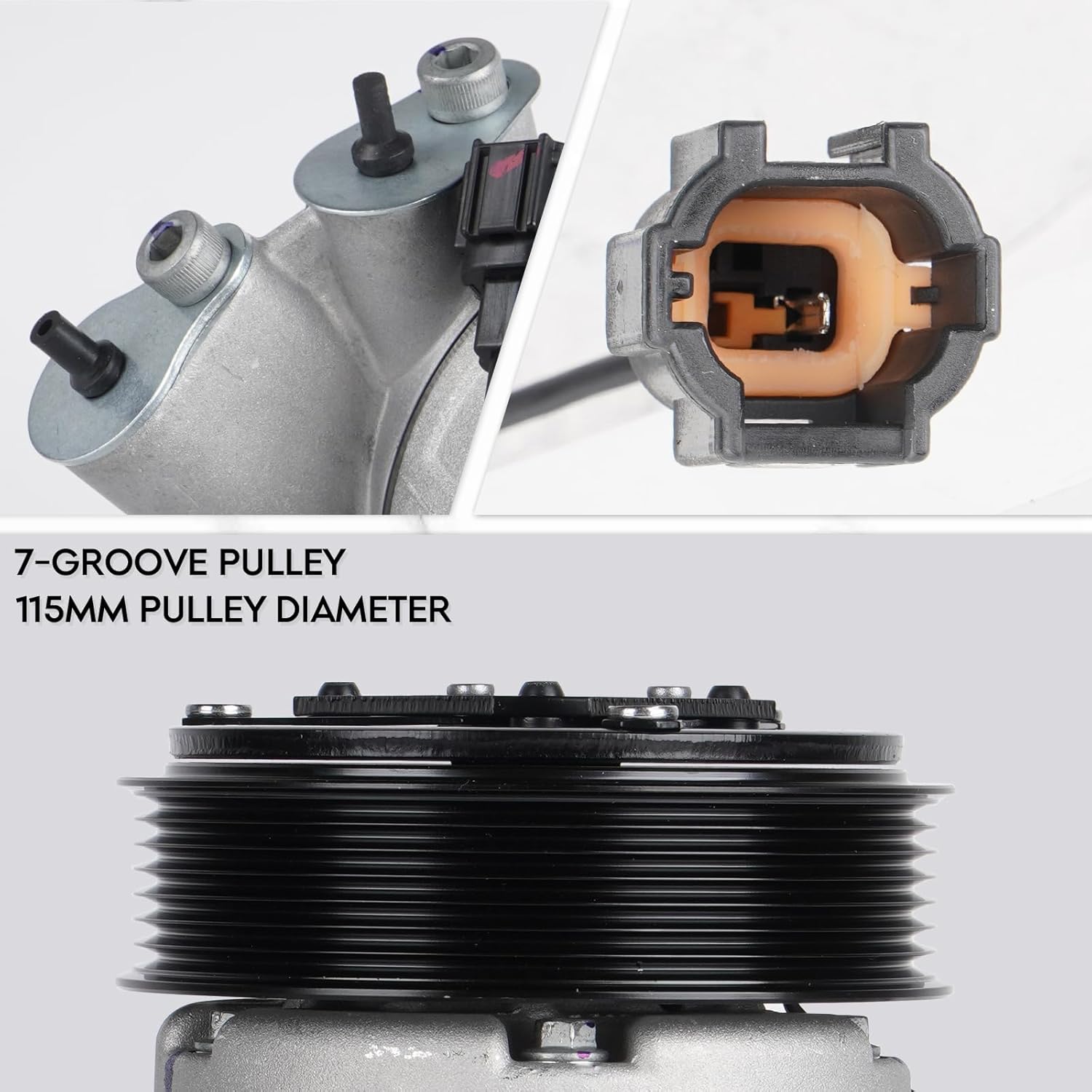 New AC Air Condition Compressor with Clutch for Nissan NV1500 NV2500 4.0L 2012-2021, for Nissan NV3500 4.0L 2012-2020, for Nissan Pathfinder 4.0L 2005-2012