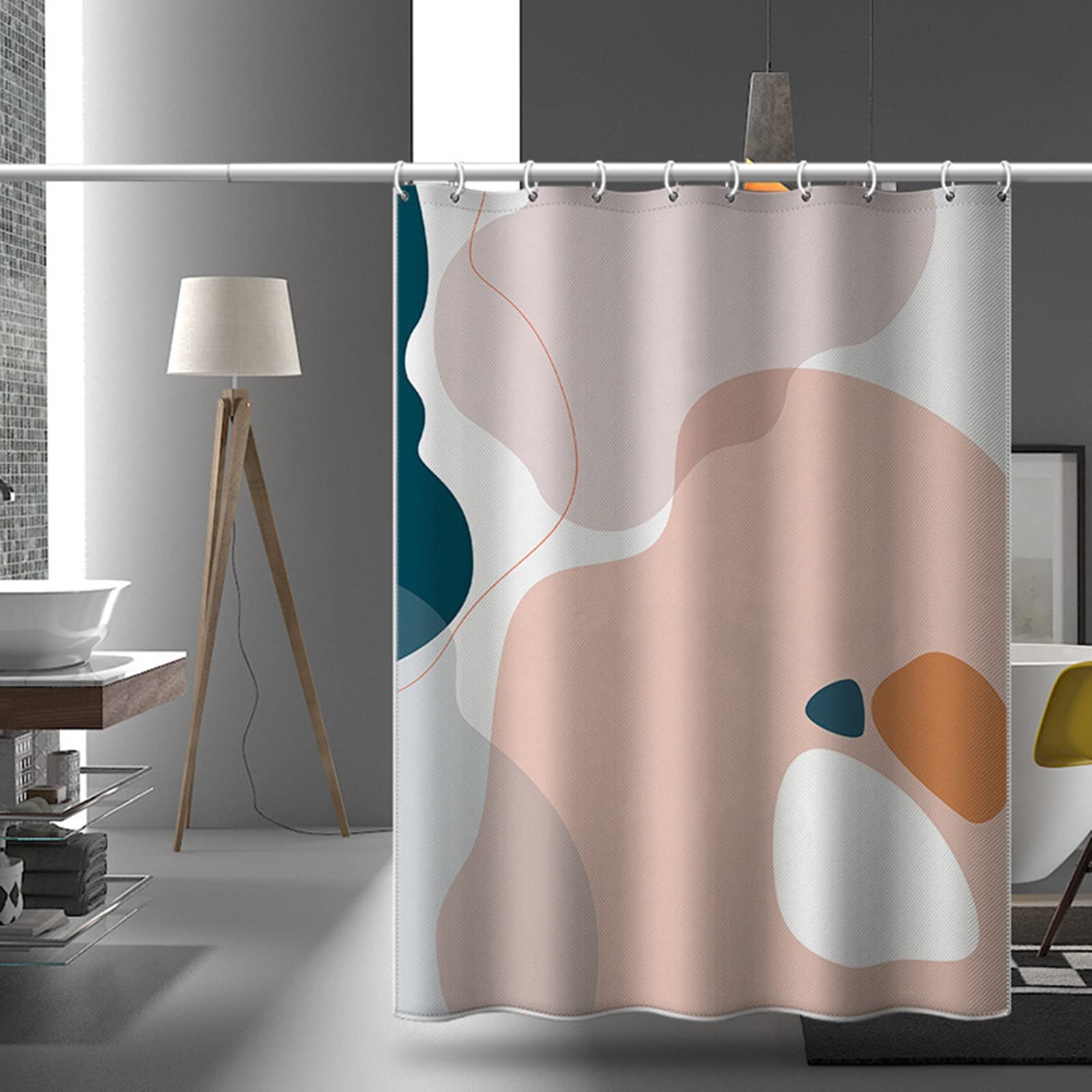 Rideau douche bloc de couleur artistique KnSam salle de bain anti moisissure 150x200