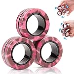 3PCS Magnetic Rings Fidget Toy Set,Adult Fidget Magnets Spinner Rings for Anxiety Relief Therapy, Stocking Stuffers for Adults Men Teens | Gift for Boys Girls Kids