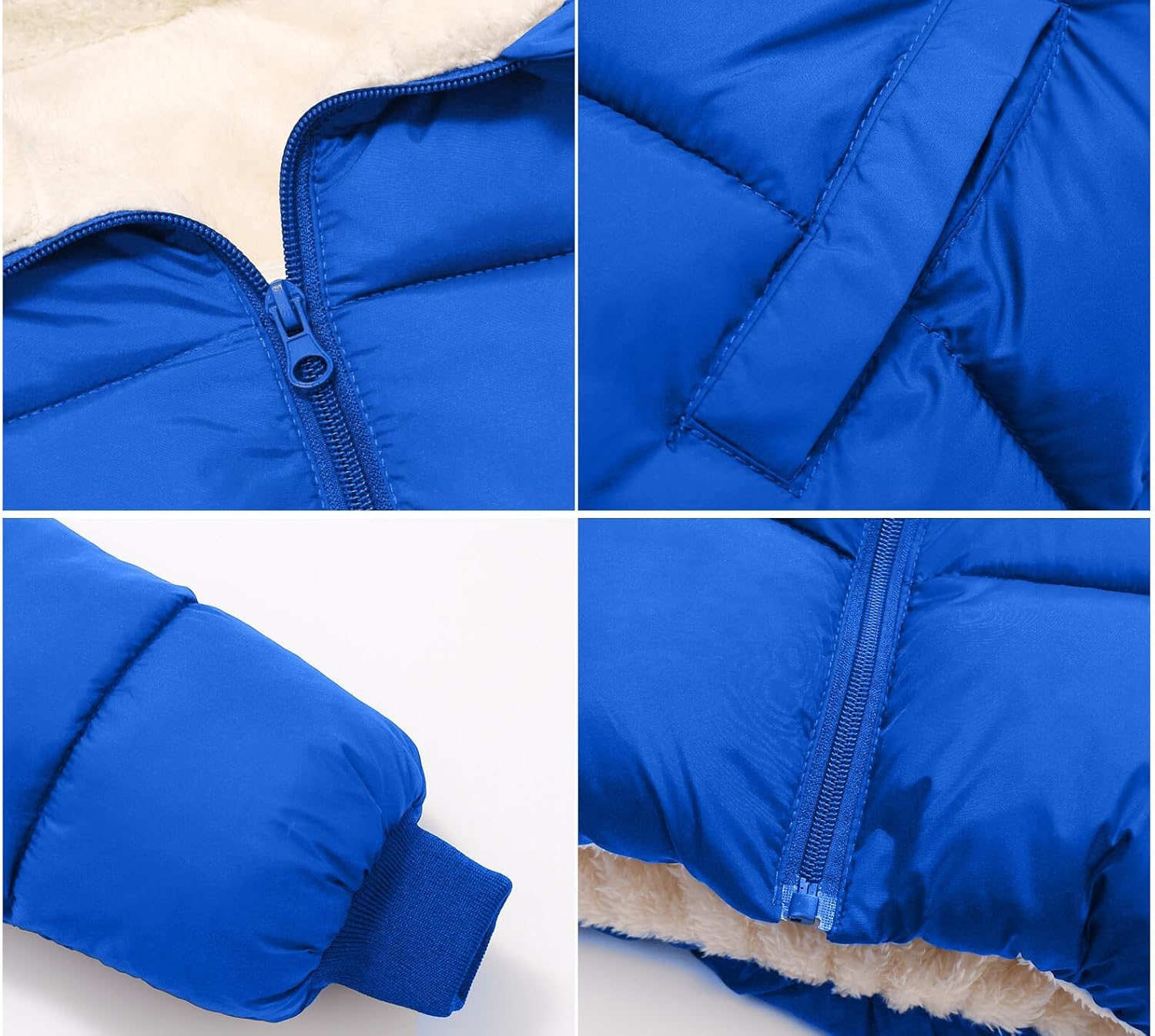 Happy Cherry Toddler Baby Boys Girls Winter Coat with Detachable Hooded Windproof Fleece Lined Winter Down Jacket 1-6 Years