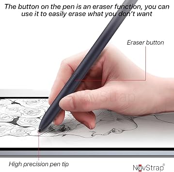 NovStrap Tablet Kalemi Stylus Spen Samsung Galaxy Tab S10 S9 S8 S7 Fe Ultra Plus S6 Lite ile Uyumlu