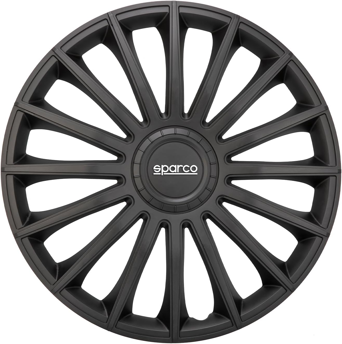 Sparco Set Copricerchi Sicilia 4 Pezzi 15 Pollici - Design Racing In ABS, Argento/Nero/Carbono - 2