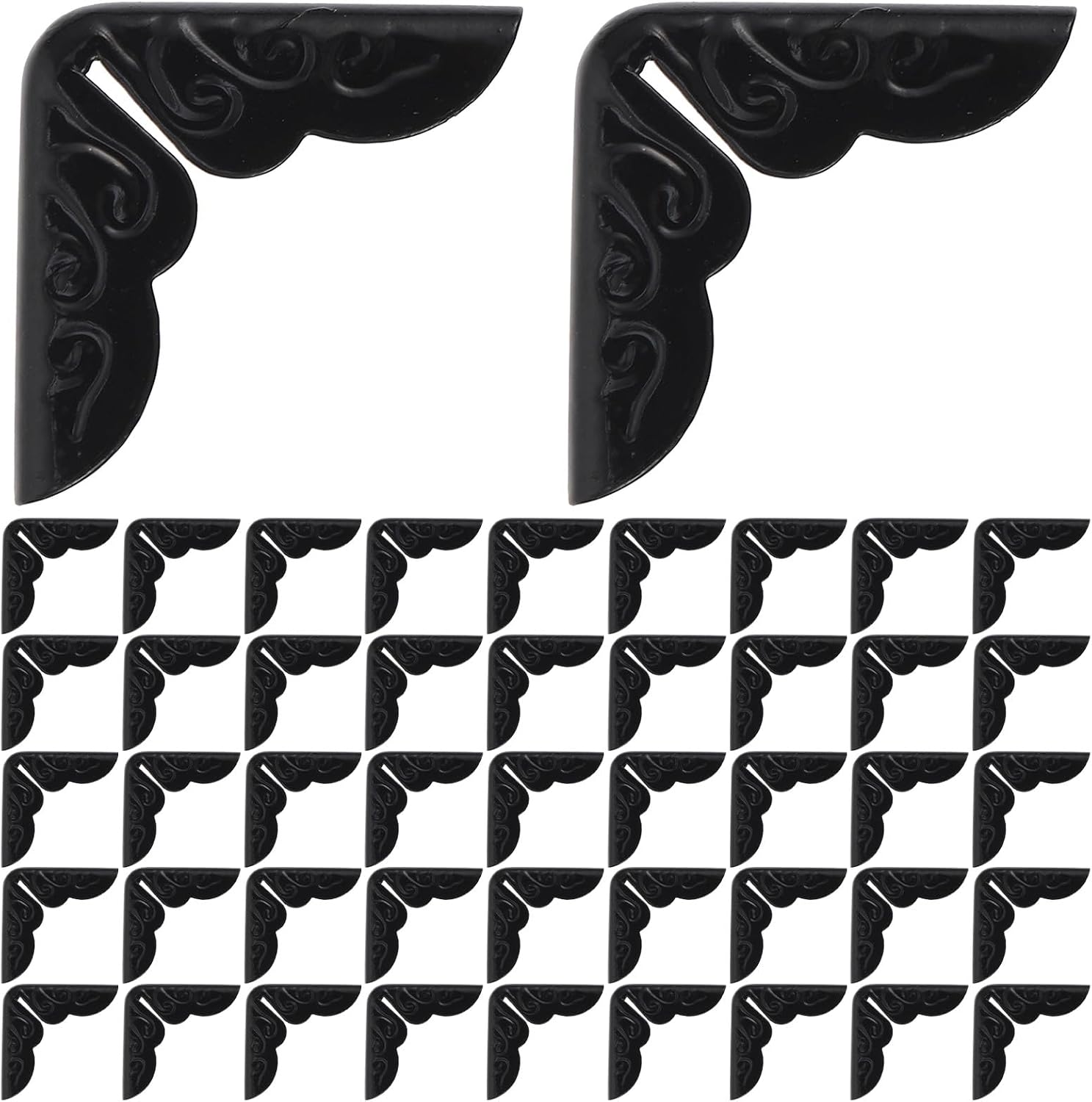 HAPINARY 200pcs Metal Book Corners - Vintage Scrapbooking Corner Protector Photo Album Accessories Frame Edge Protectors for Notebooks Document DIY Crafts