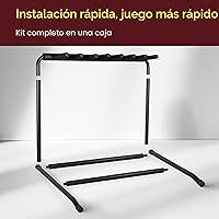Vista 7 de Pyle - Soporte para varias guitarras con 7 ranuras, soporte de exhibición - Estructura universal diseñada para guitarras eléctricas, acústicas