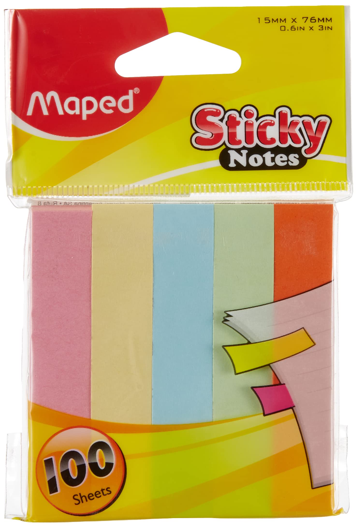 Maped Foglietti adesivi, 15 x 76 mm, 100 pagine