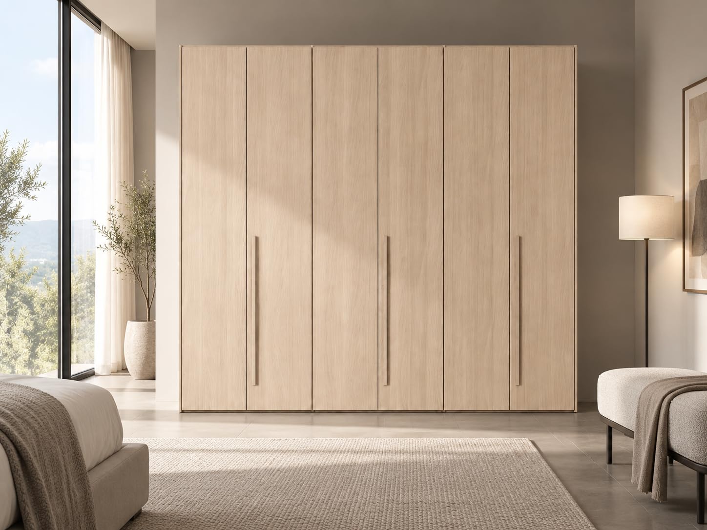 MCS Mobili Armadio Easy 6 Ante Olmo 244x53x244 cm