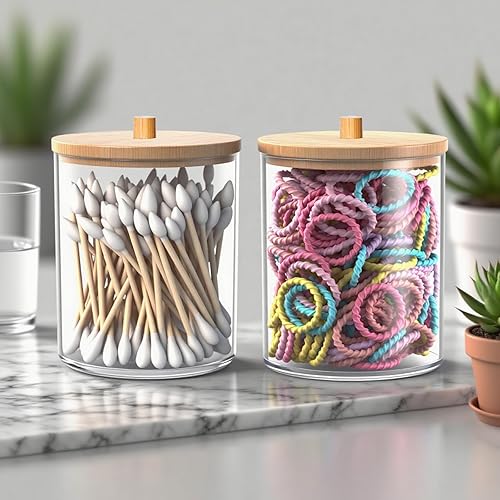 Miniatura 7 de Juego de accesorios de baño rosa, juego de baño de bambú de 10 piezas con bote de basura, bandeja, dispensador de jabón, jabonera, soporte para